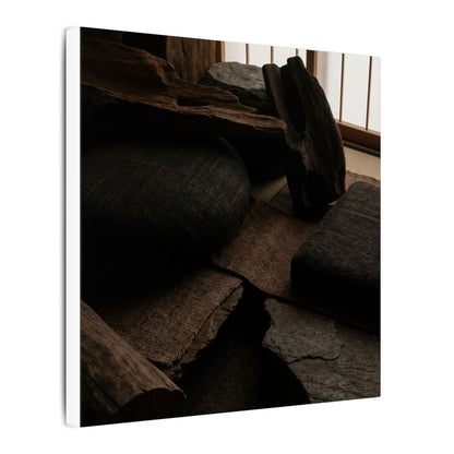 Dark Japandi Shadow Zen Canvas Art