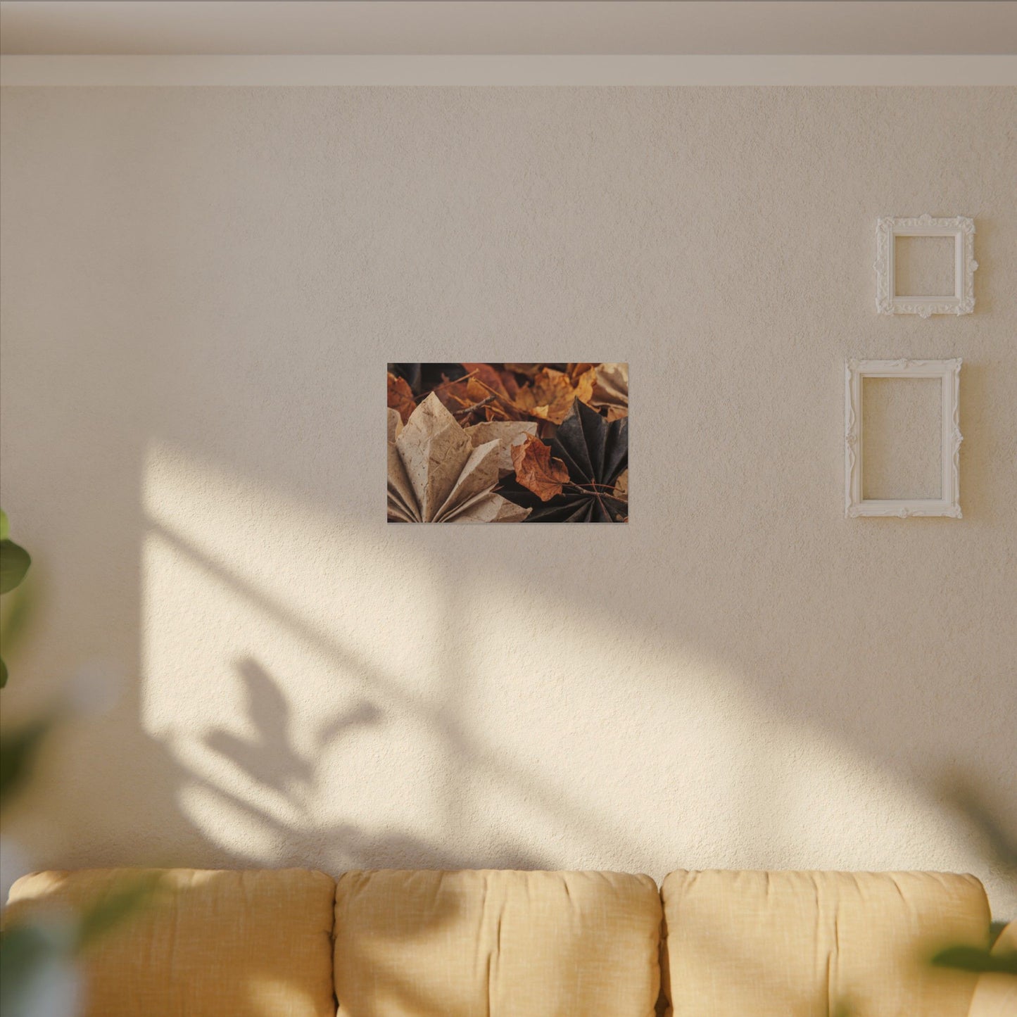 Paper Fold Texture Canvas Art | Elegant Japandi Art