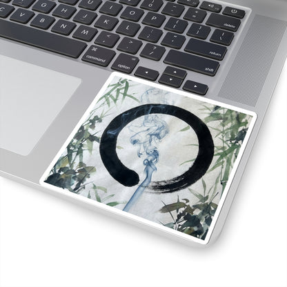 Summer Incense Smoke Enso Sticker | Serene Decor