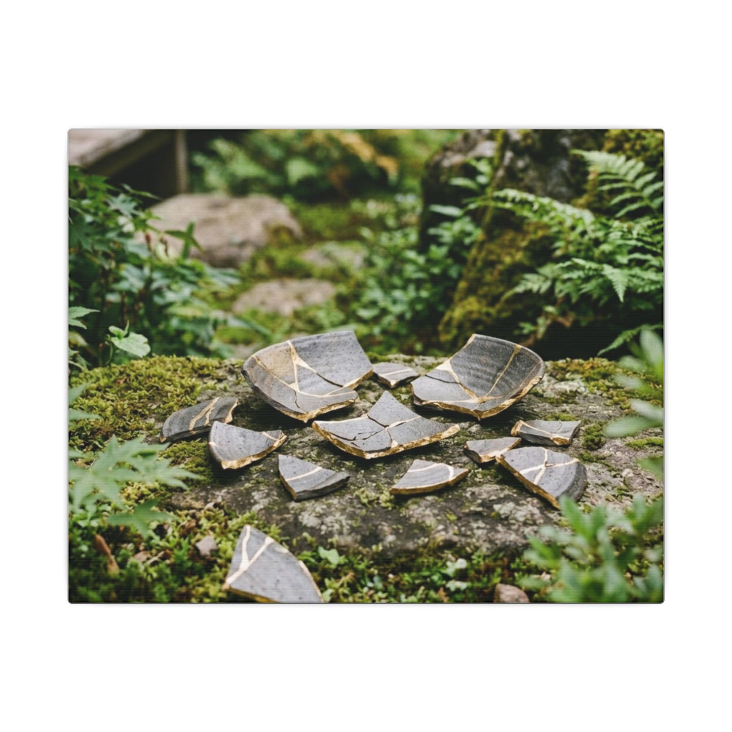 Summer Broken Pottery Gold Repair Canvas Art | Resilient Decor