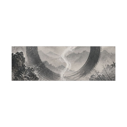 Incense Smoke Canvas Art | Winter Zen Sumi E Art