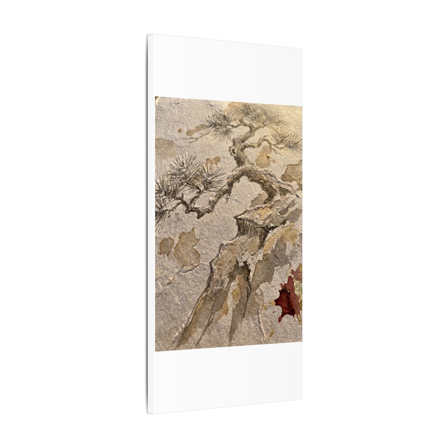 Pine Tree Canvas Art | Winter Japandi Japanese Pattern Art