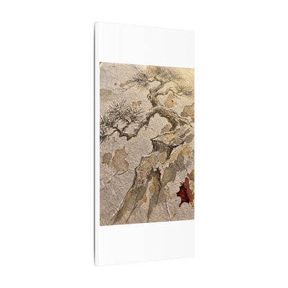 Pine Tree Canvas Art | Winter Japandi Japanese Pattern Art