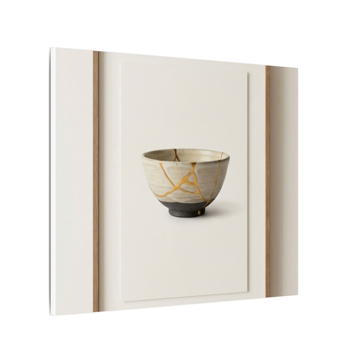 Kintsugi Charcoal Canvas Art