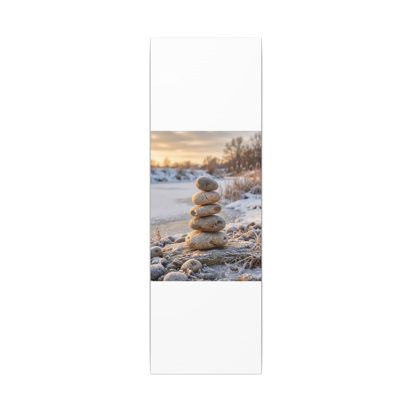 Ma River Stones Canvas Art - Japandi Japanese Pattern