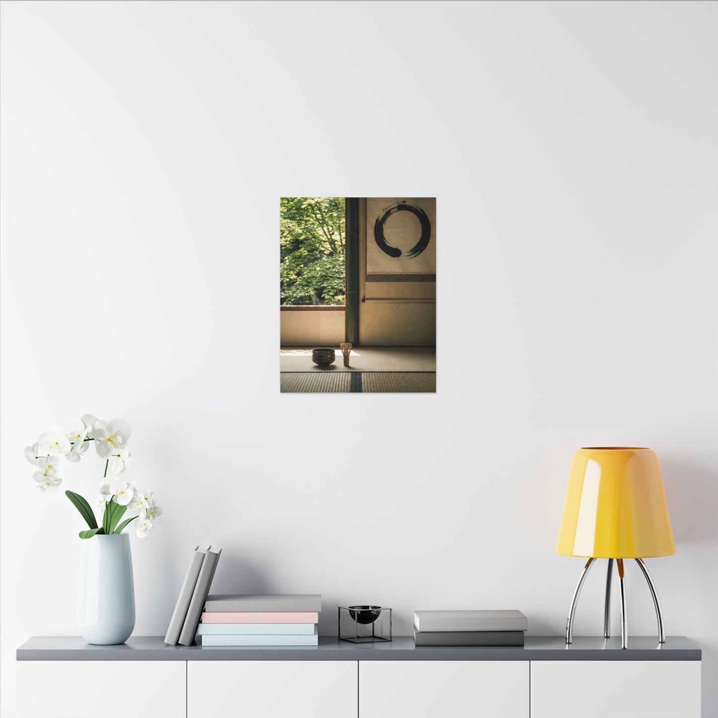 Tea Ceremony Enso Canvas Art | Serene Zen Art