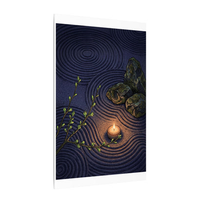Mono No Aware Rock Garden Canvas Art - Zen Ukiyo E Inspired