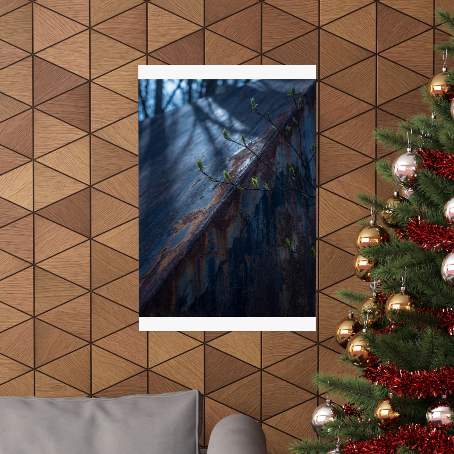 Moonlight Rust Patina Wall Art Print - Dark Japandi Fukinsei