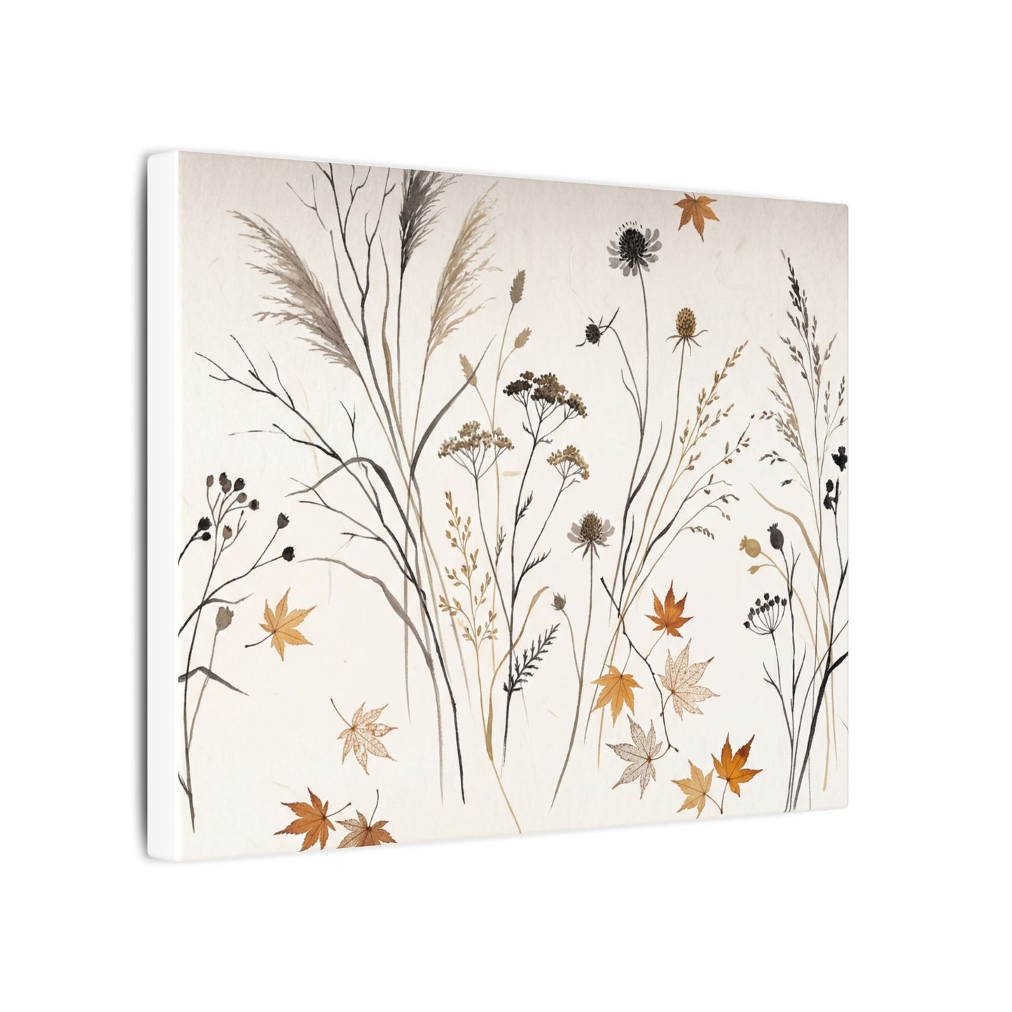 Dawn Dried Flowers Canvas Art - Japandi Kanso