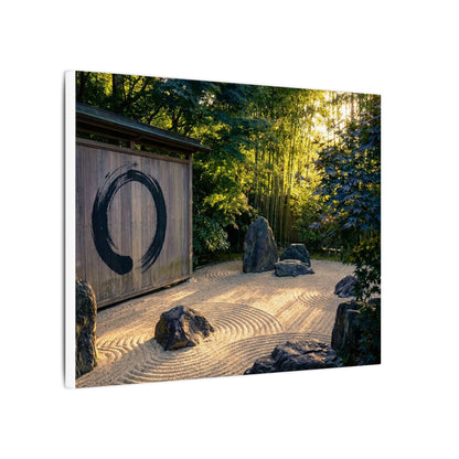 Rock Garden Enso Canvas Art | Tranquil Zen Art