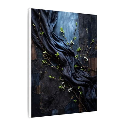 Spring Silk Drape Dark Texture Canvas Art | Atmospheric Decor