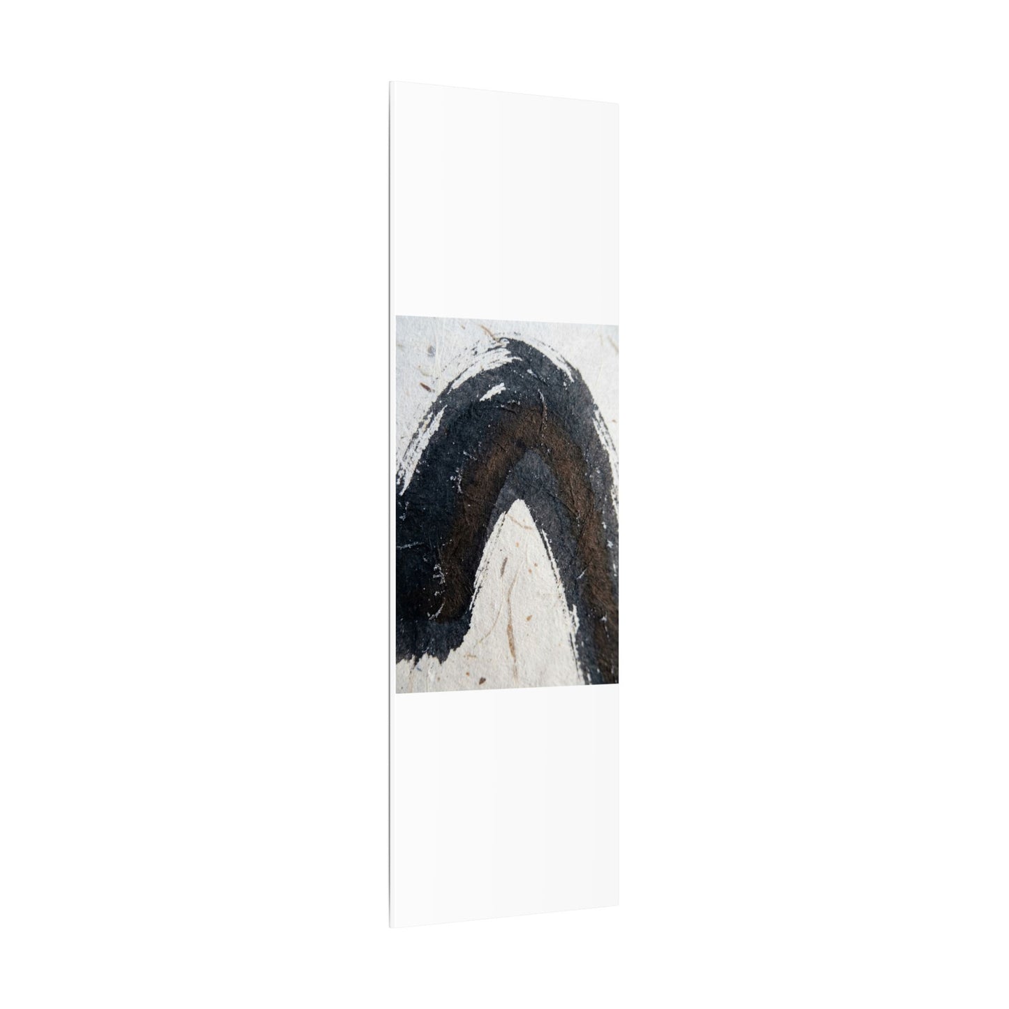 Moody Ink Brushstroke Canvas Art - Moody Minimal Dark Japandi