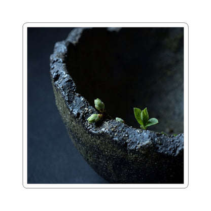 Ceramic Bowl Spring Sticker | Dark Japandi Moody Design Art Print