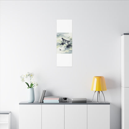 Torii Gate Sumi E Canvas Art | Serene Zen Art