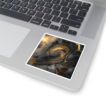 Ocean Wave Winter Sticker | Kintsugi Resilient Design