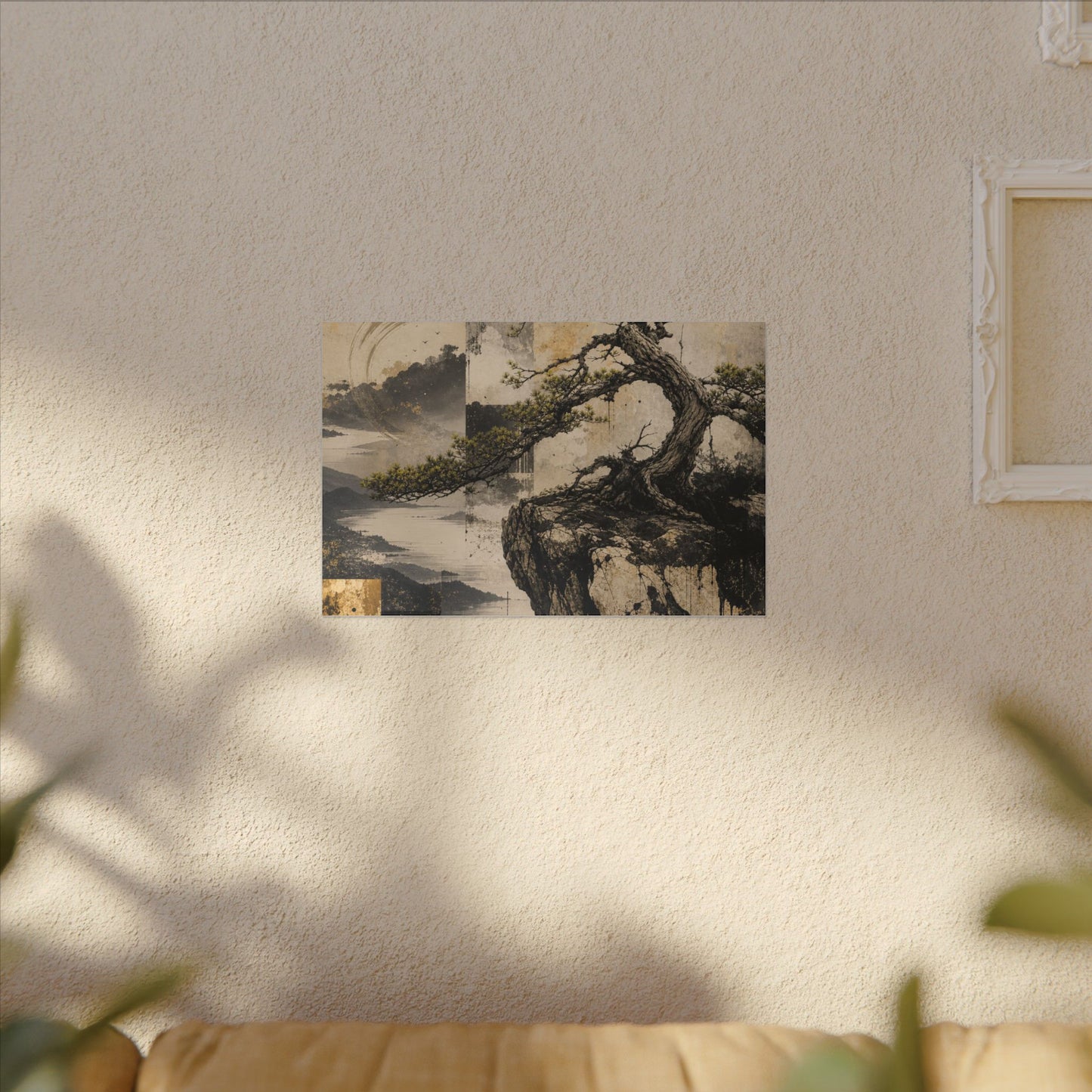 Golden Hour Pine Tree Canvas Art - Japandi Datsuzoku