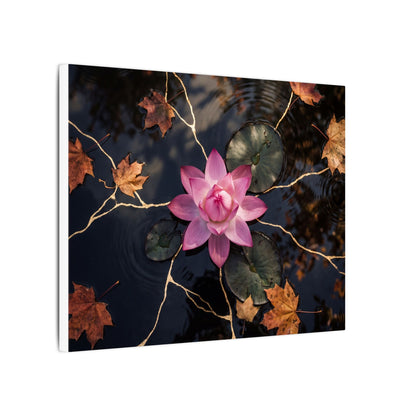 Ma Lotus Flower Canvas Art - Kintsugi Gold Vein