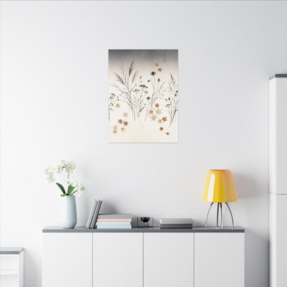 Dawn Dried Flowers Canvas Art - Japandi Kanso