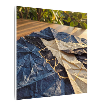 Golden Hour Paper Fold Canvas Art - Kintsugi Ma