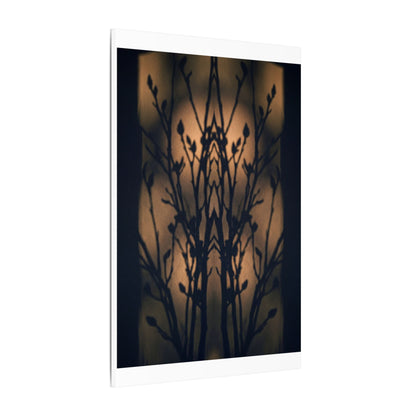 Dark Japandi Shadow Play in Golden Hour | Shadow Zen Canvas Art