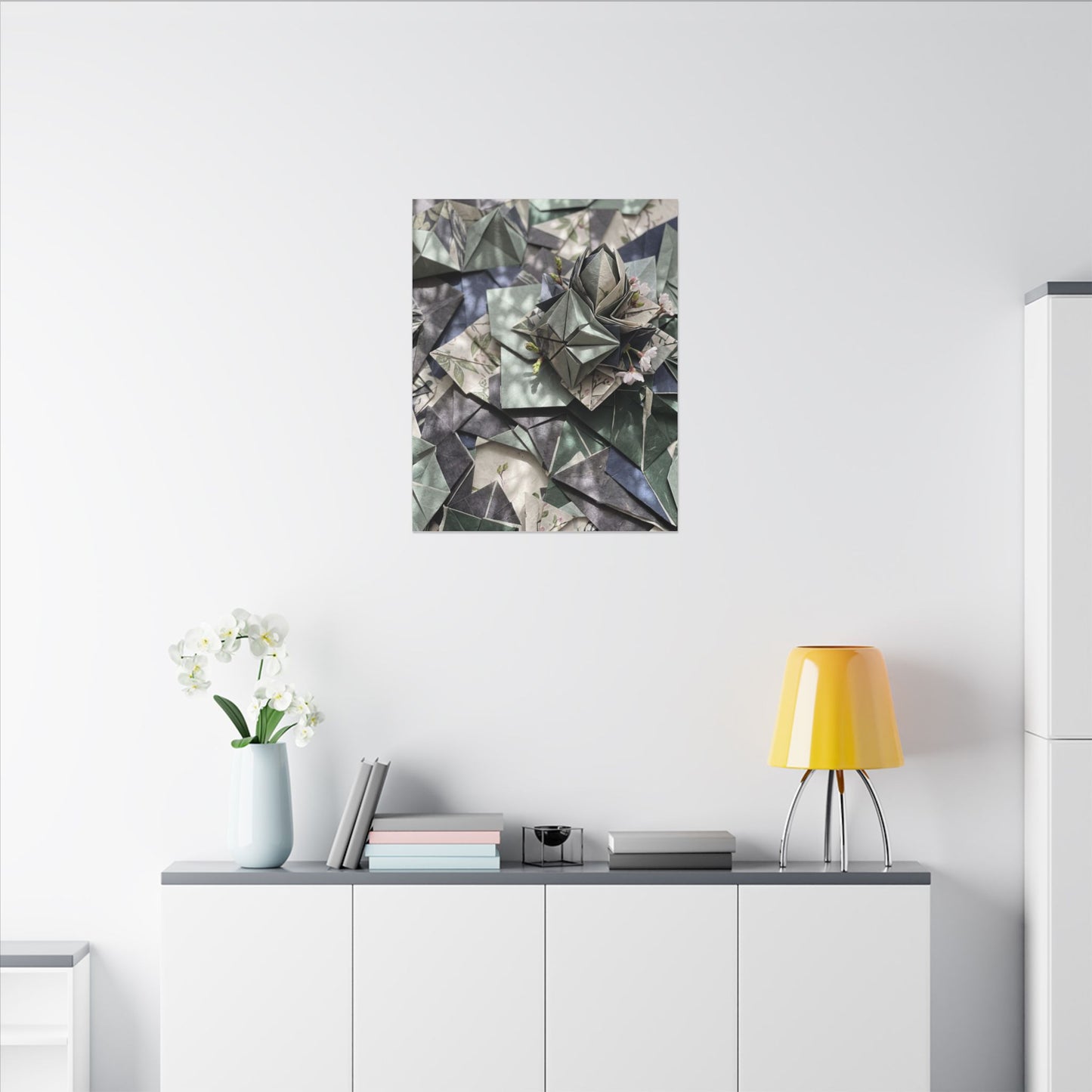 Shibui Paper Fold Canvas Art - Japandi Japanese Pattern
