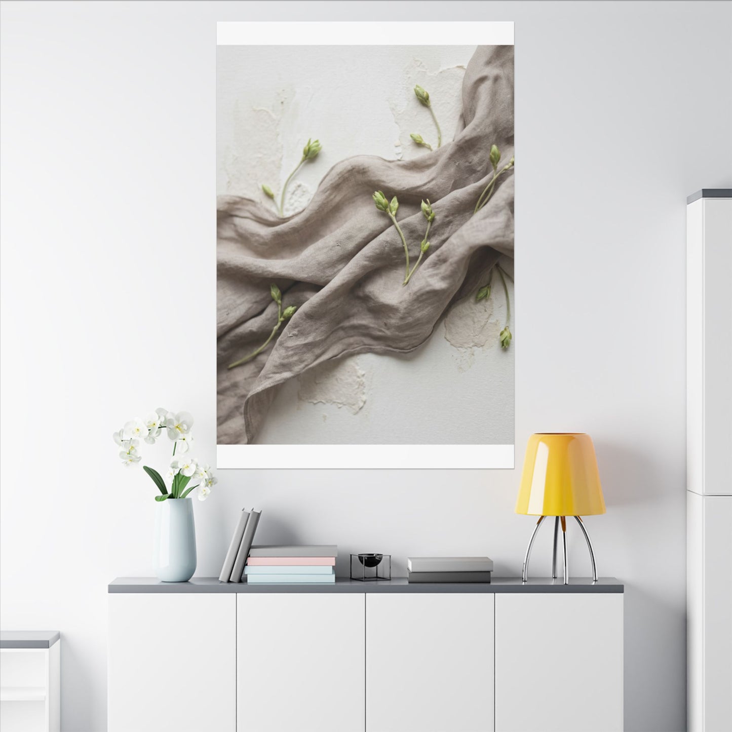 Overcast Silk Drape Canvas Art - Japandi Ma