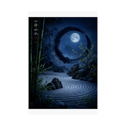 Fukinsei Rock Garden Wall Art Print - Zen Enso