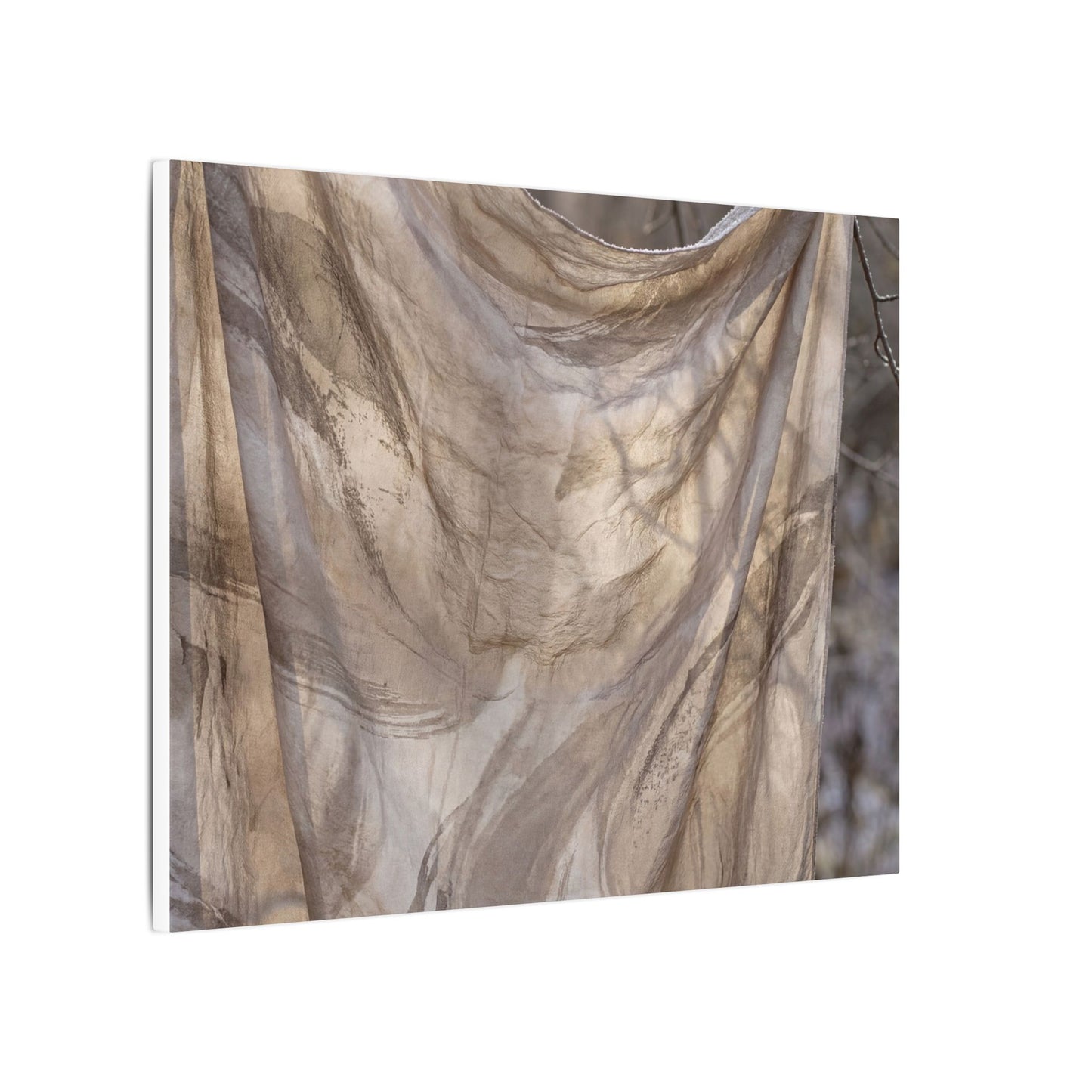 Ma Silk Drape Canvas Art - Japandi Japanese Pattern