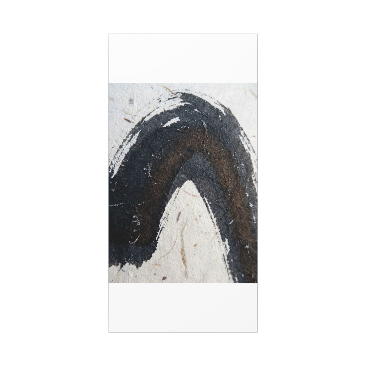 Moody Ink Brushstroke Canvas Art - Moody Minimal Dark Japandi