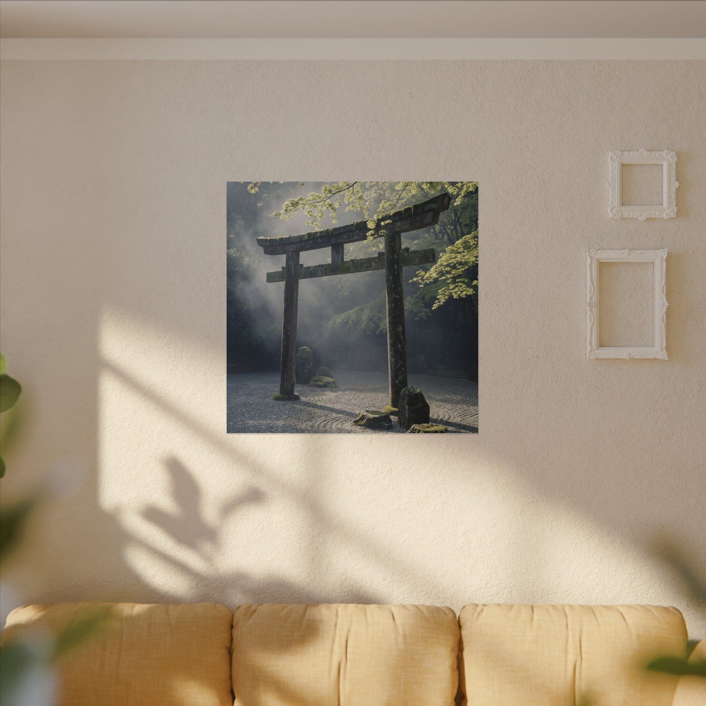 Torii Gate Canvas Art | Spring Zen Karesansui Art