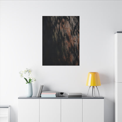 Rust Patina Shadow Zen Canvas Art | Luxurious Dark Japandi Art
