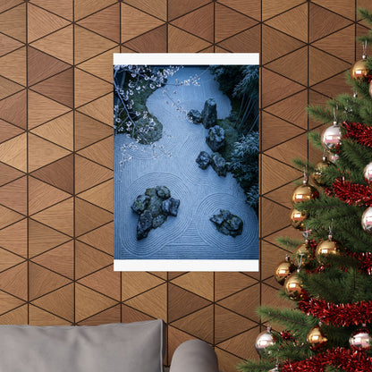 Warm Silk Drape Wall Art Print - Minimal Line Japandi