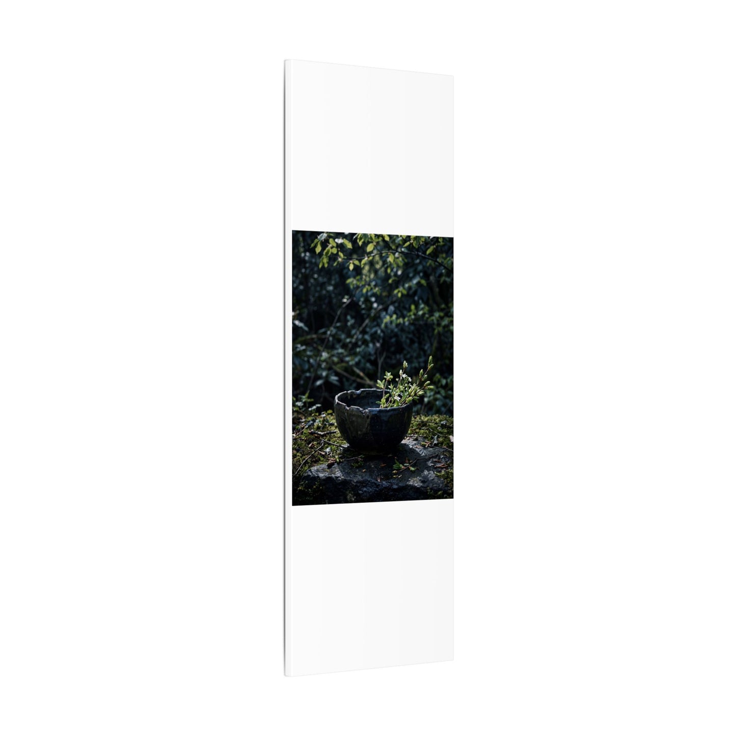 Dappled Ceramic Bowl Canvas Art - Dark Japandi Datsuzoku