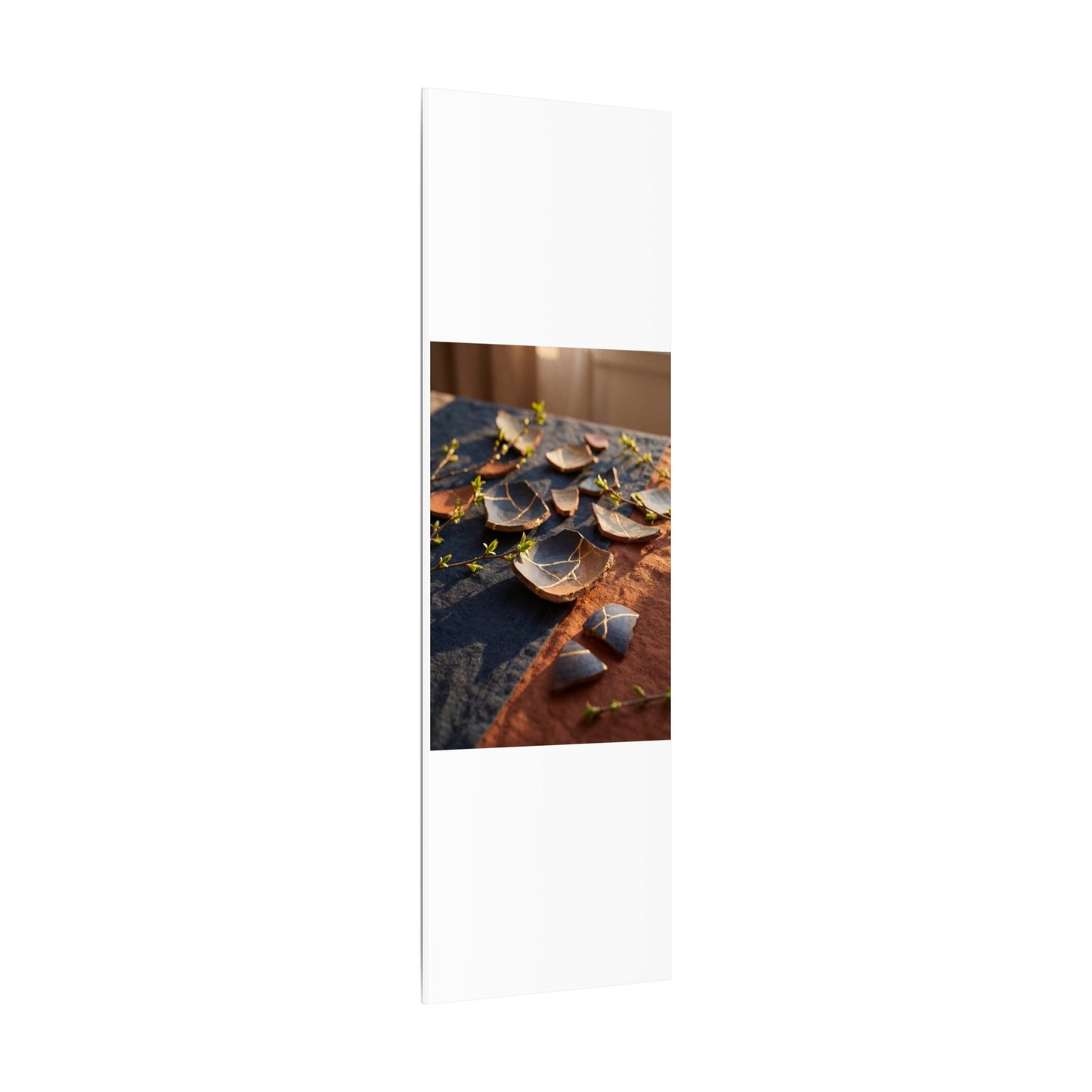 Spring Broken Pottery Gold Vein Canvas Art | Philosophical Decor