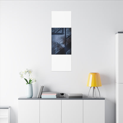 Shadow Play Moody Minimal Canvas Art | Moody Dark Japandi Art