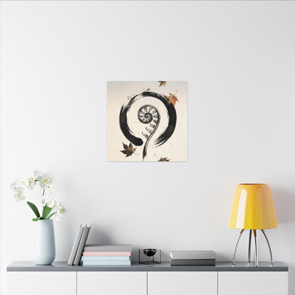 Fern Unfurling Autumn Canvas Art | Zen Peaceful Design