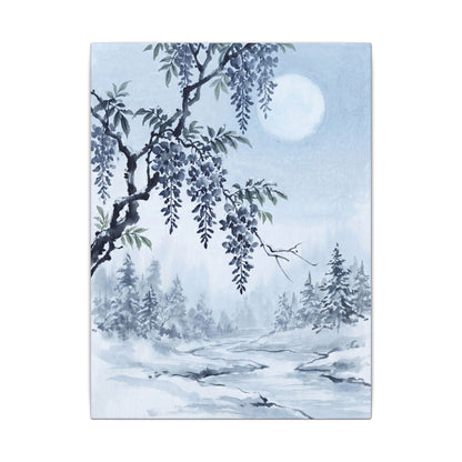 Seijaku Wisteria Canvas Art - Zen Sumi E