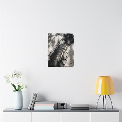Ink Brushstroke Canvas Art | Spring Dark Japandi Moody Minimal Art