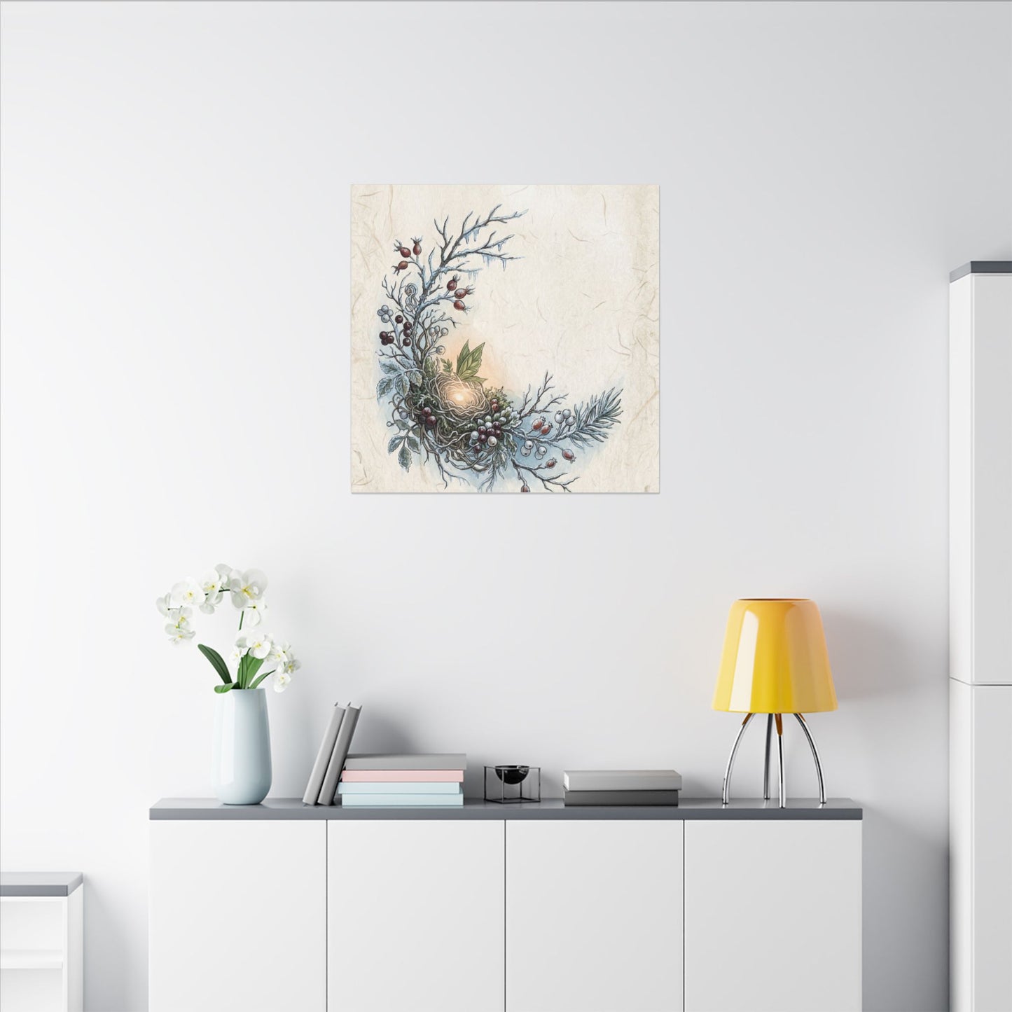Winter Shoji Screen Forest Whimsy Canvas Art | Enchanting Decor