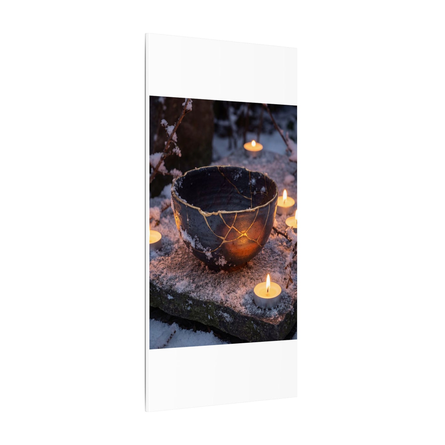 Ceramic Bowl Gold Repair Canvas Art | Beautiful Kintsugi Art