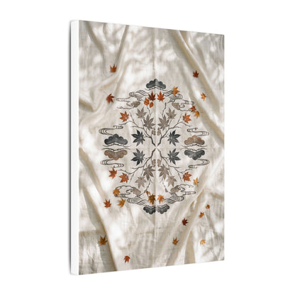 Elegant Silk Drape Canvas Art - Japanese Pattern Japandi