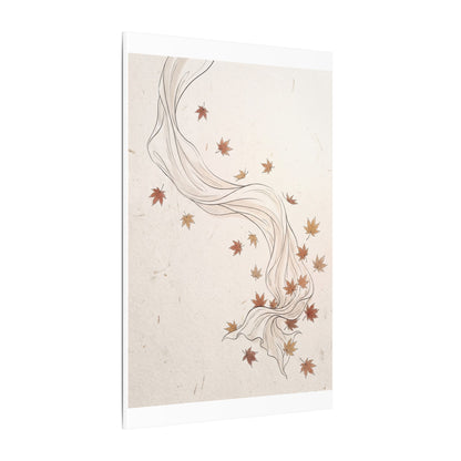 Japandi Silk Drape in Dawn | Minimal Line Canvas Art