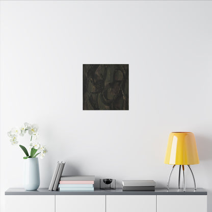 Mixed Media Dark Japandi Textured Canvas Art