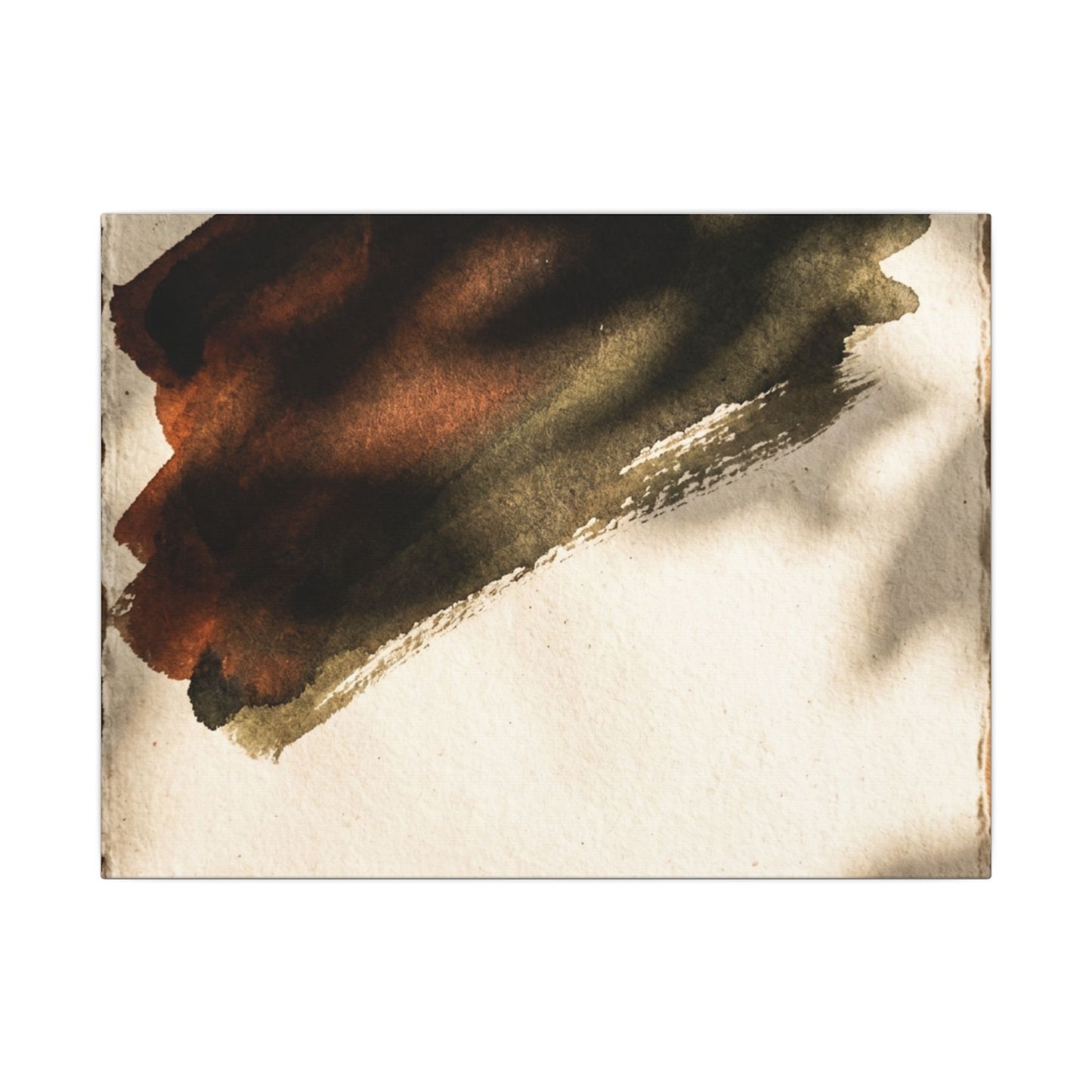 Ink Brushstroke Canvas Art | Summer Dark Japandi Moody Minimal Art