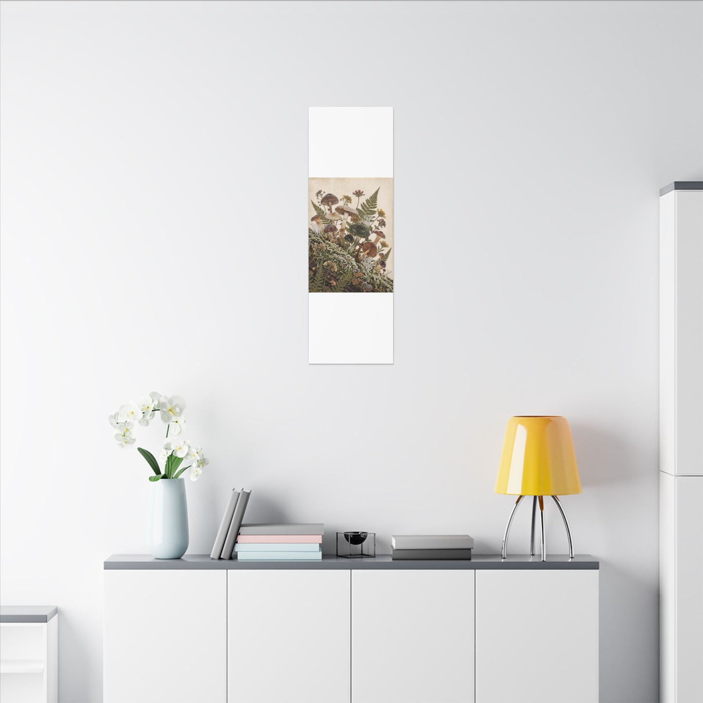 Winter Wild Mushrooms Herbarium Canvas Art | Enchanting Decor