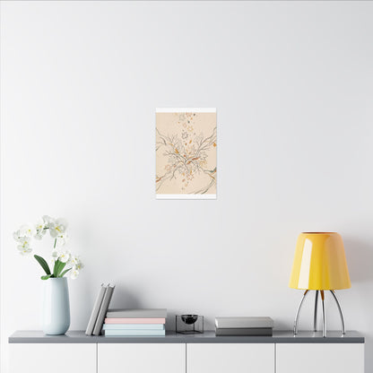Warm Shadow Play Canvas Art - Minimal Line Japandi