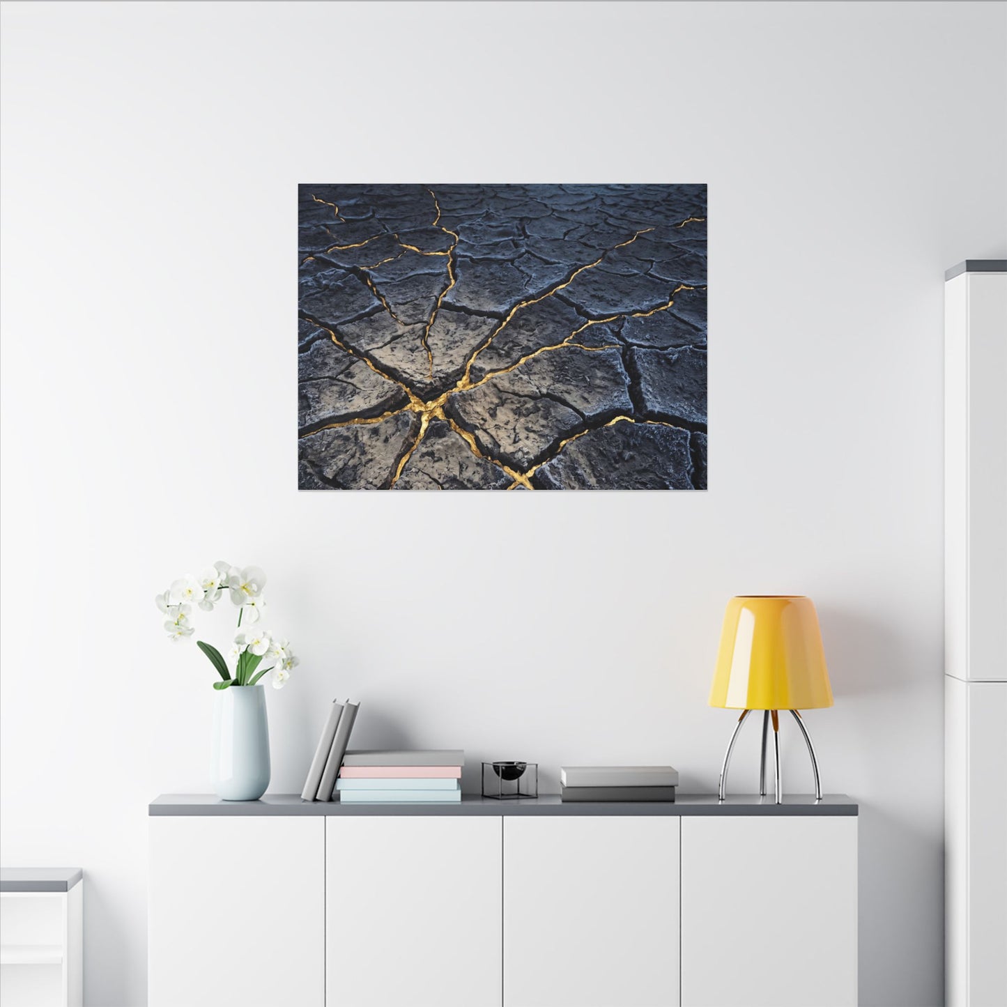 Cracked Earth Broken Beauty Canvas Art | Artful Kintsugi Art
