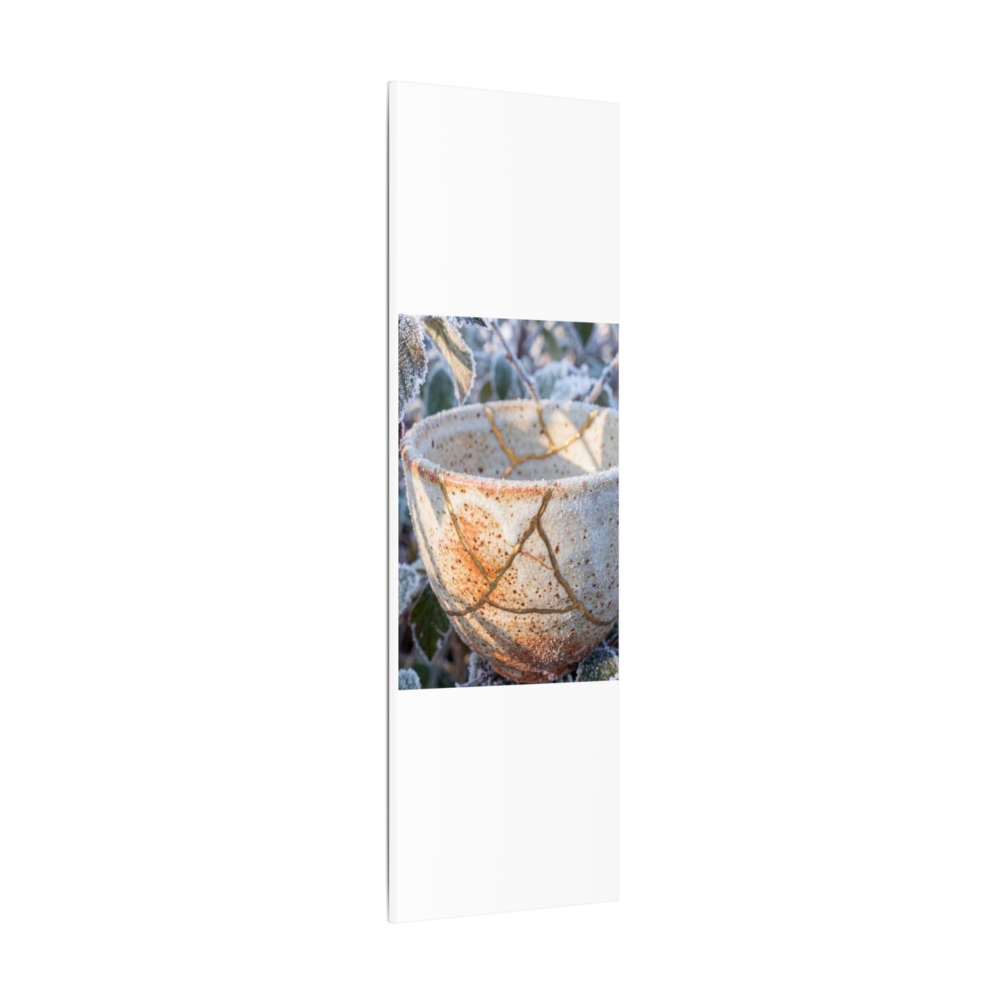 Resilient Ceramic Bowl Canvas Art - Gold Vein Kintsugi