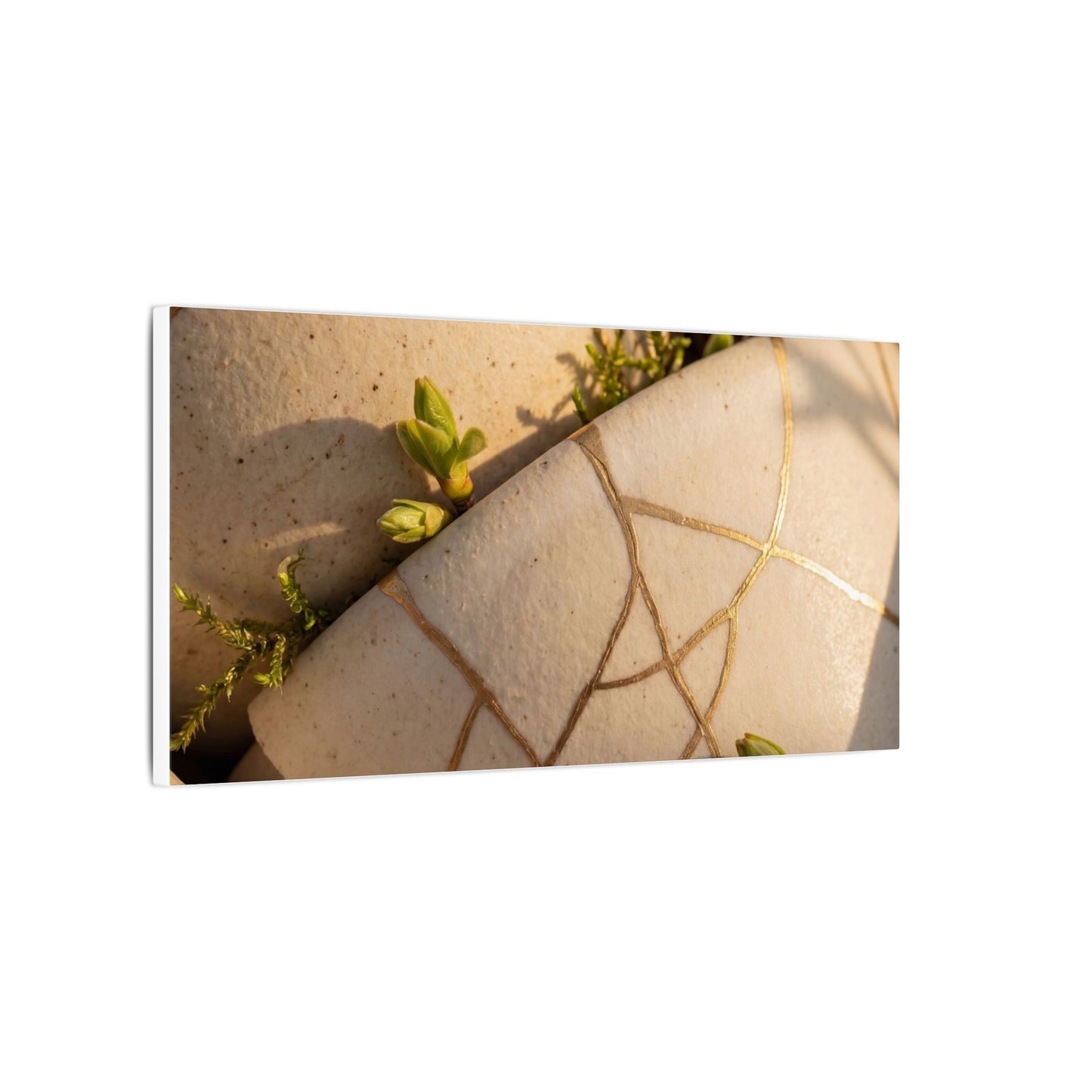 Spring Broken Pottery Gold Vein Canvas Art | Beautiful Decor