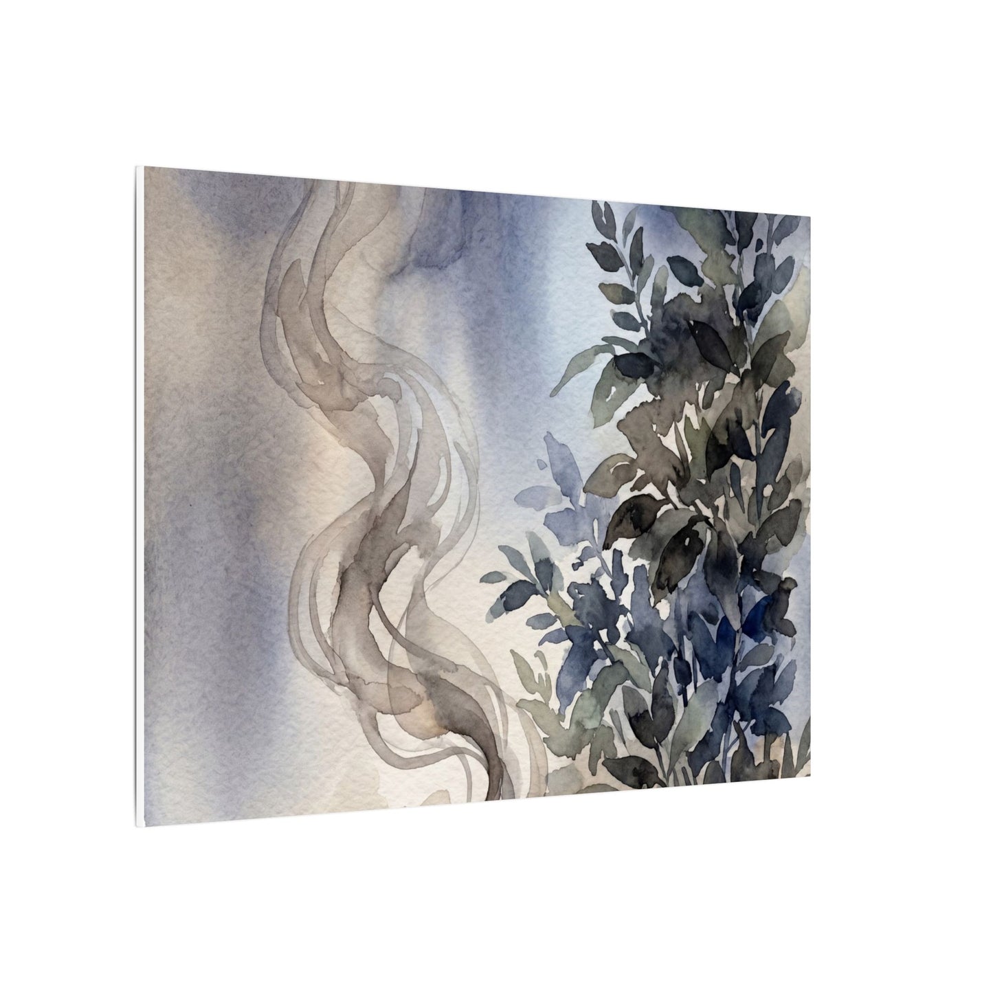 Incense Smoke Summer Canvas Art | Japandi Cozy Design